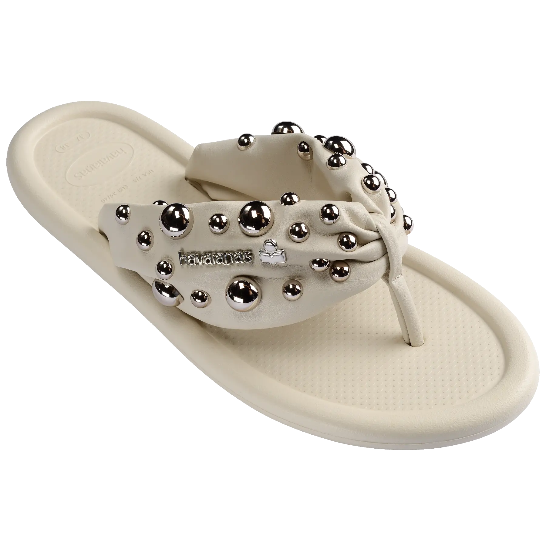 Women's Isabel Marant Maxi Puffed Studs Flip Flops - Image 4