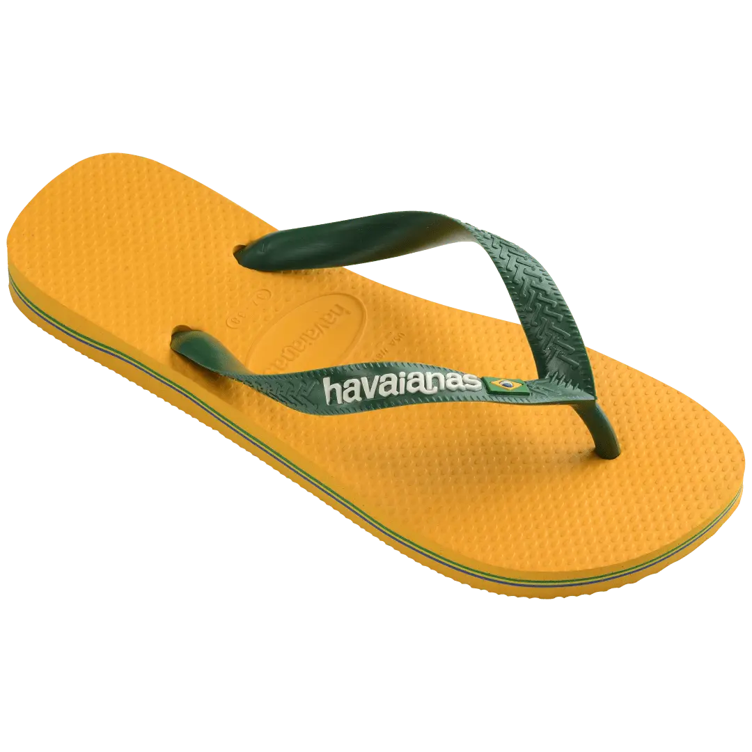 Men's Brazil Logo Flip Flops - Image 3