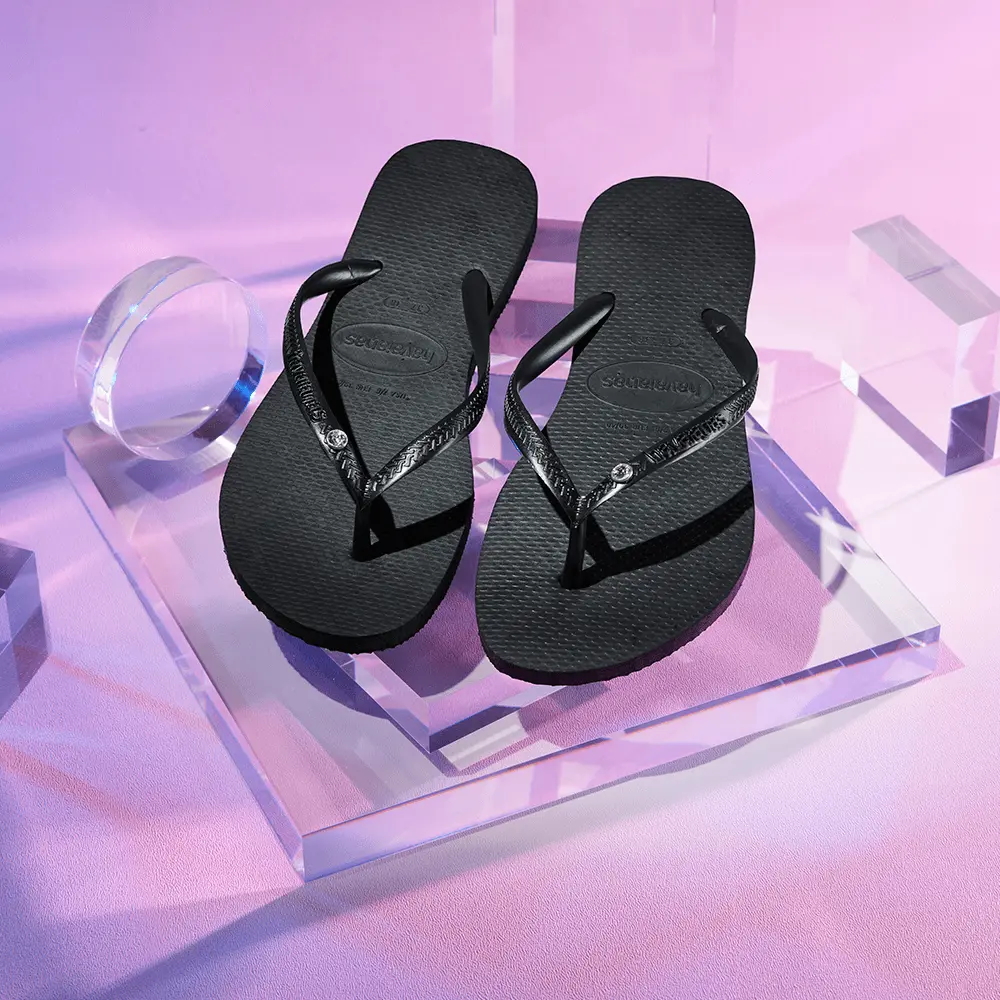 Women's Slim Crystal Flip Flops - Image 6