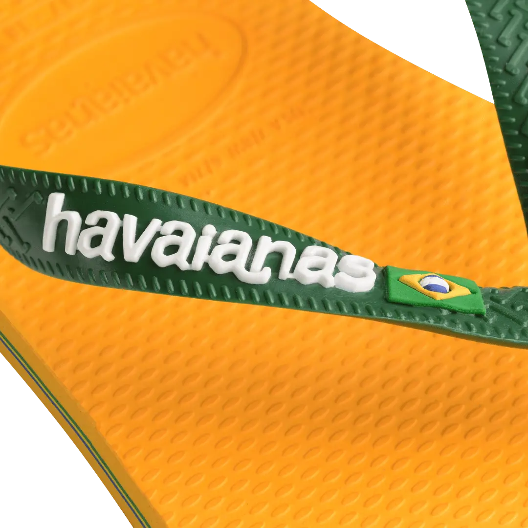 Men's Brazil Logo Flip Flops - Image 4