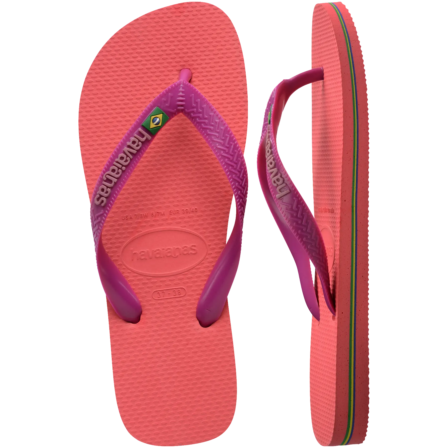 Women's Brazil Logo Flip Flops - Image 2