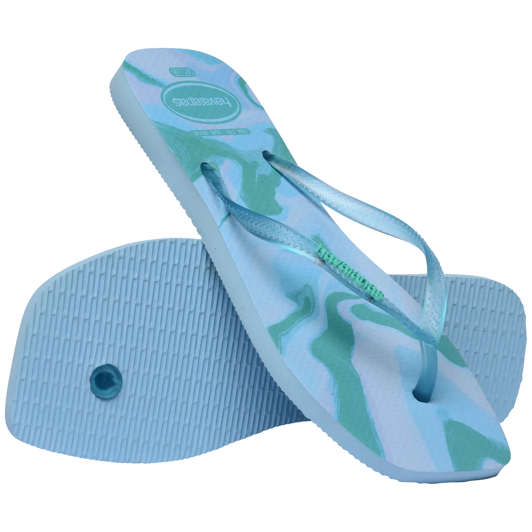 Women's Slim Square Jelly Flip Flops - Image 2