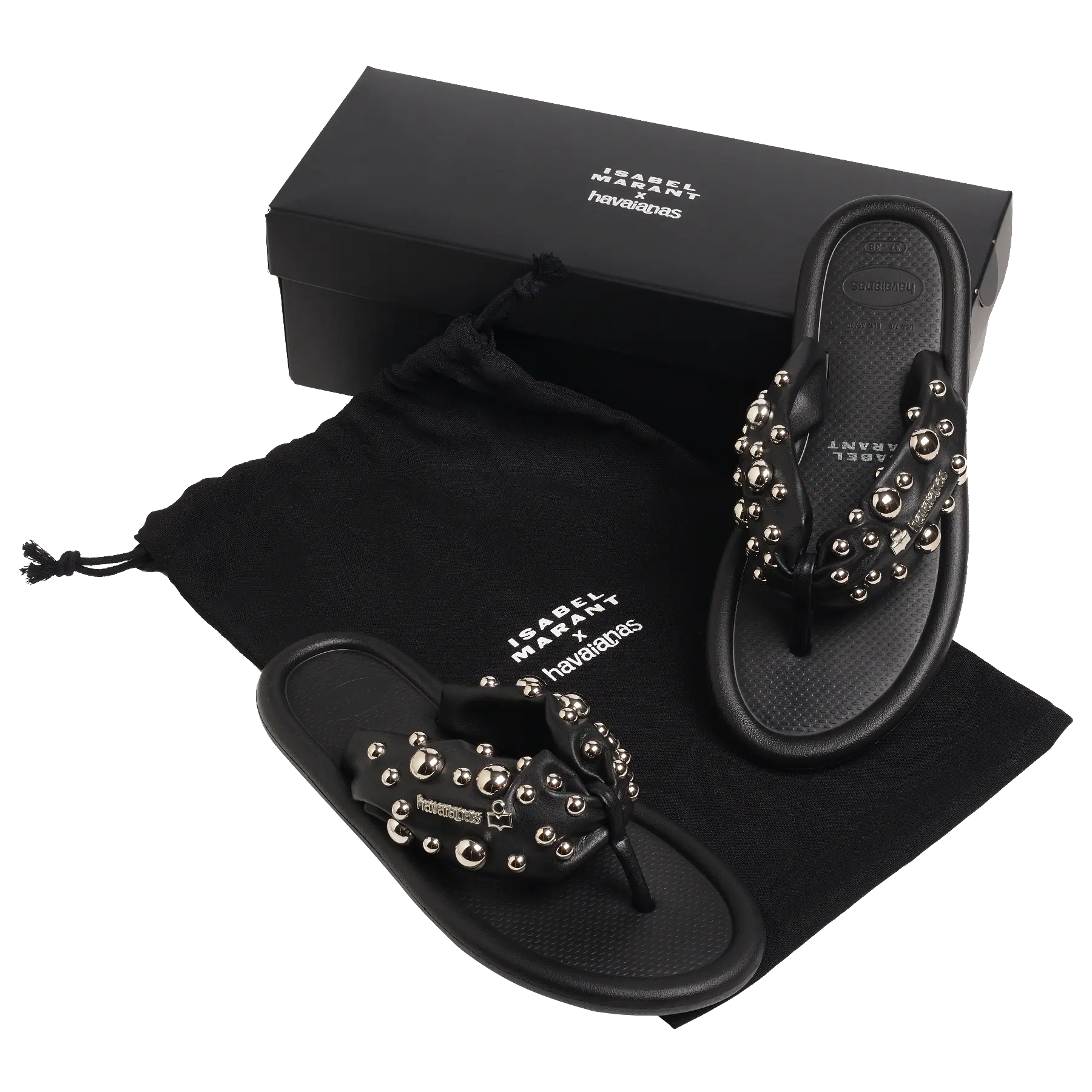Women's Isabel Marant Maxi Puffed Studs Flip Flops - Image 5