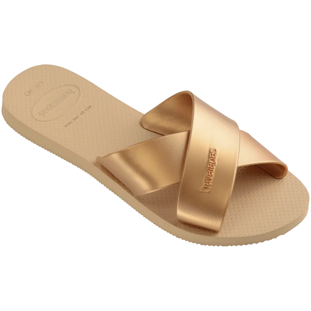 Women's Aqua Metallic Sandals - Image 2