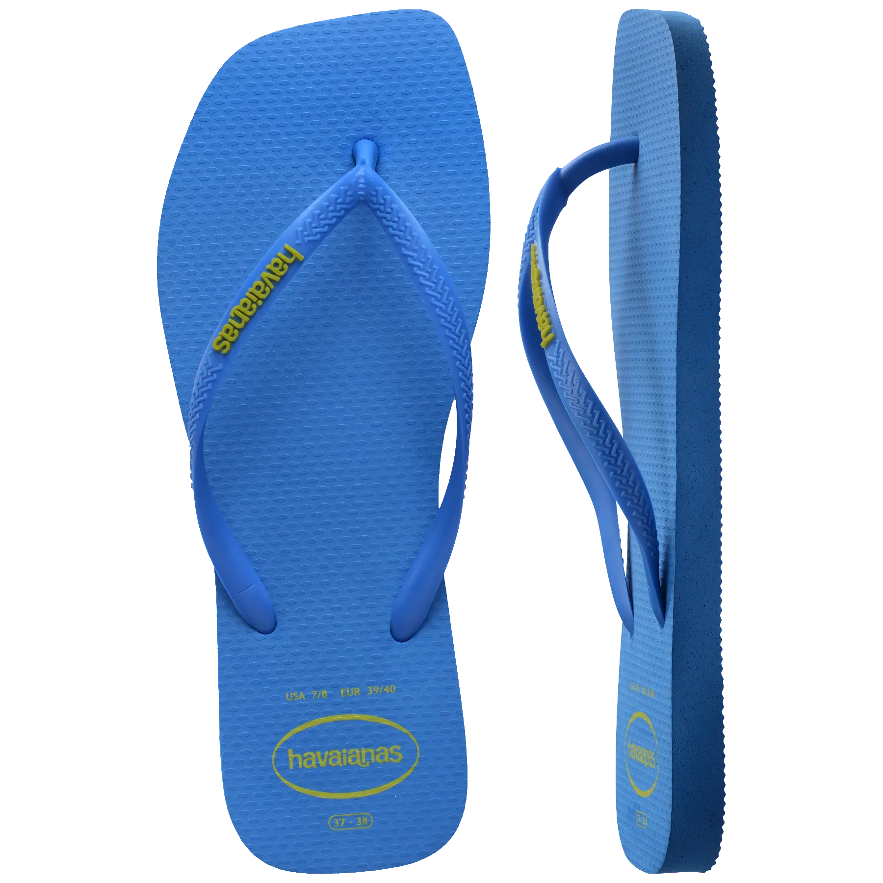Women's Slim Square Logo Pop Up Flip Flops - Image 2