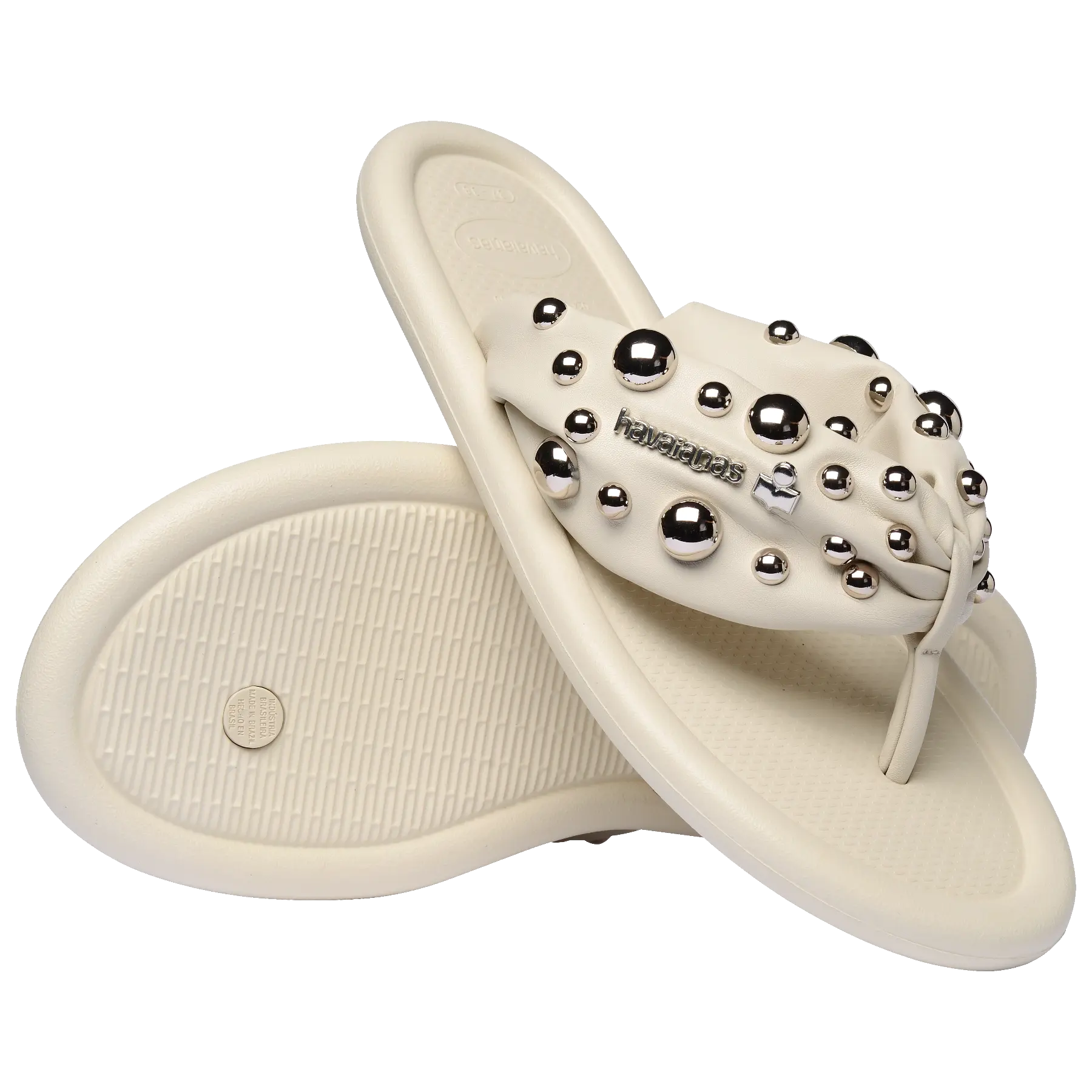 Women's Isabel Marant Maxi Puffed Studs Flip Flops - Image 3