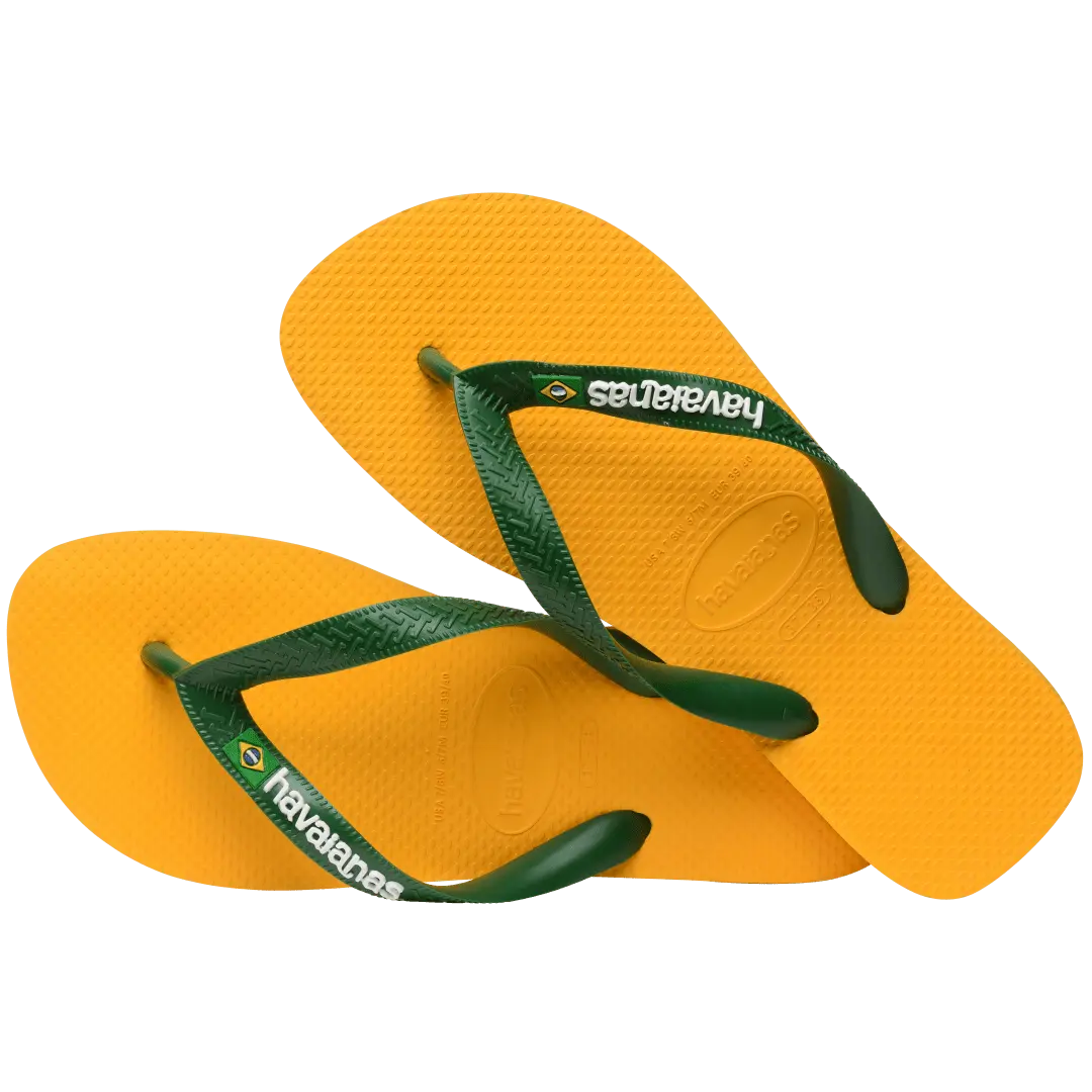 Men's Brazil Logo Flip Flops - Image 5