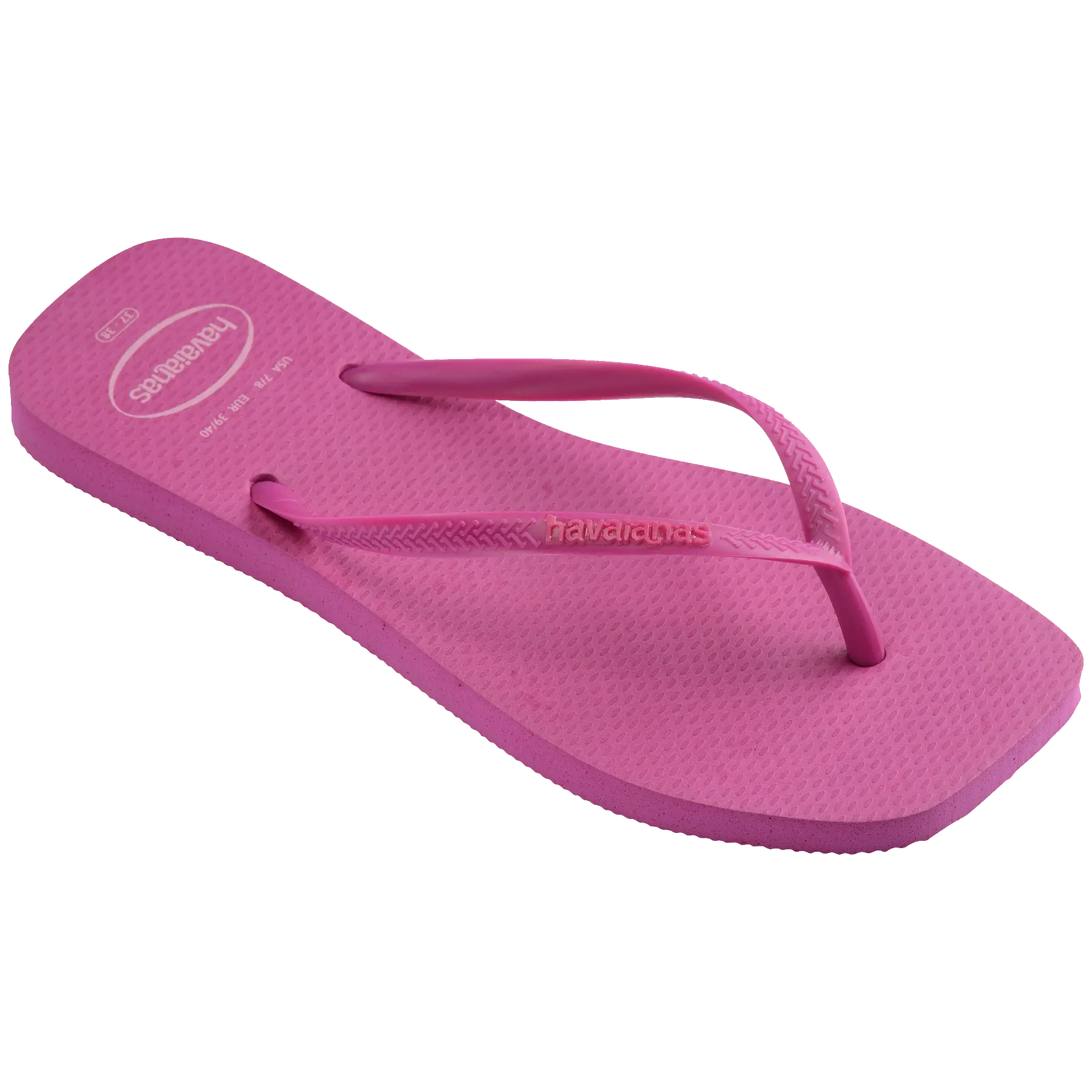 Women's Slim Square Logo Pop Up Flip Flops - Image 4