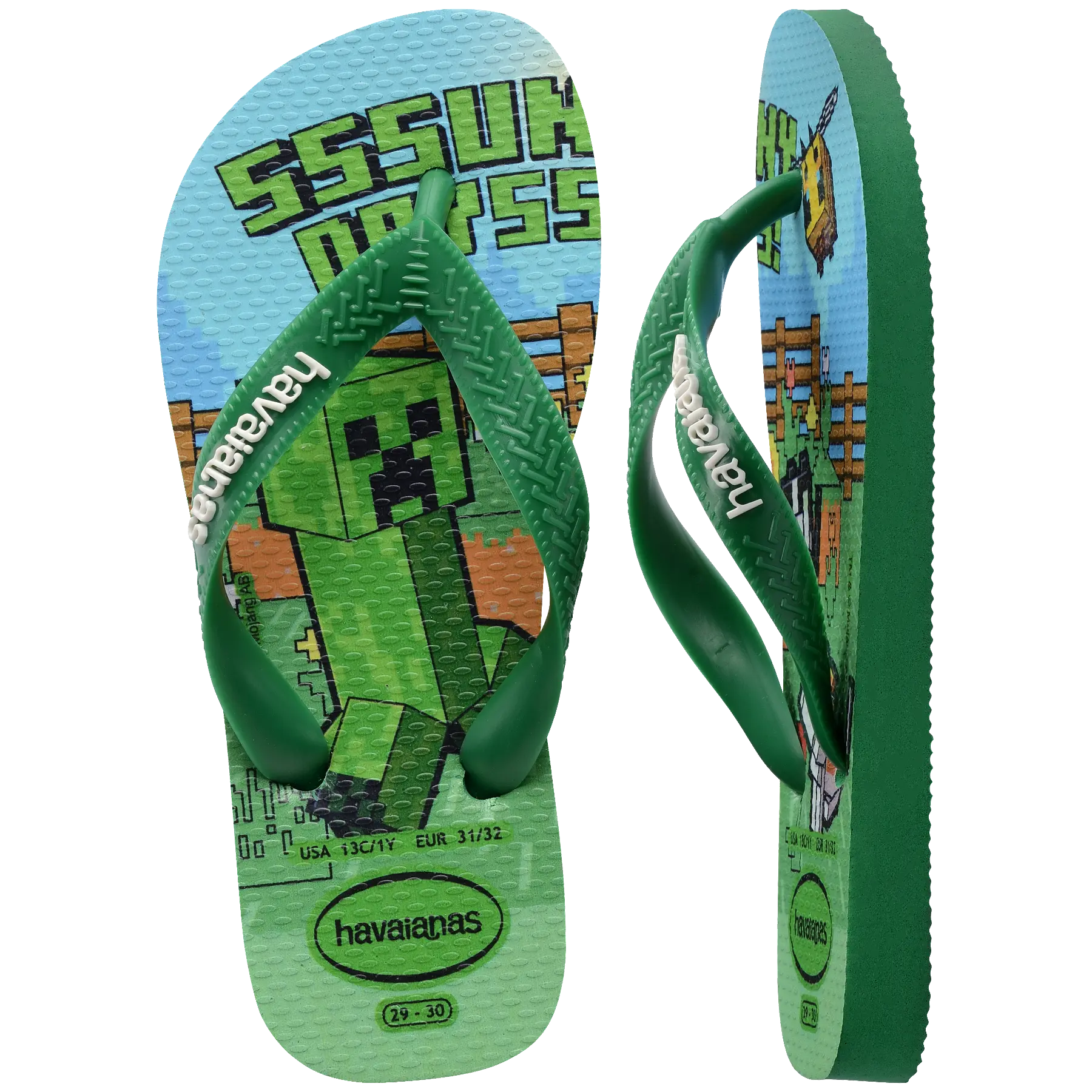 Kids' Minecraft Top Flip Flops - Image 2