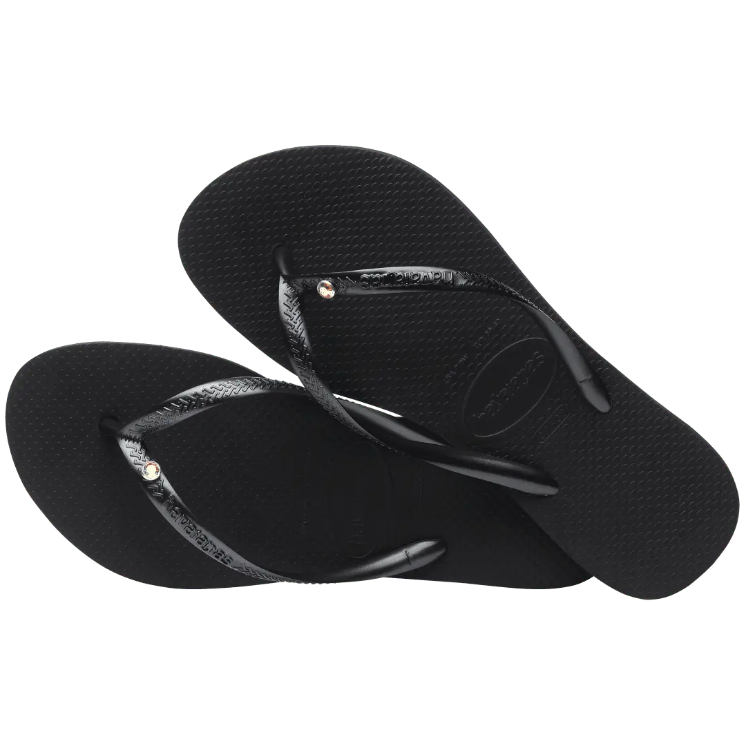 Women's Slim Crystal Flip Flops - Image 4
