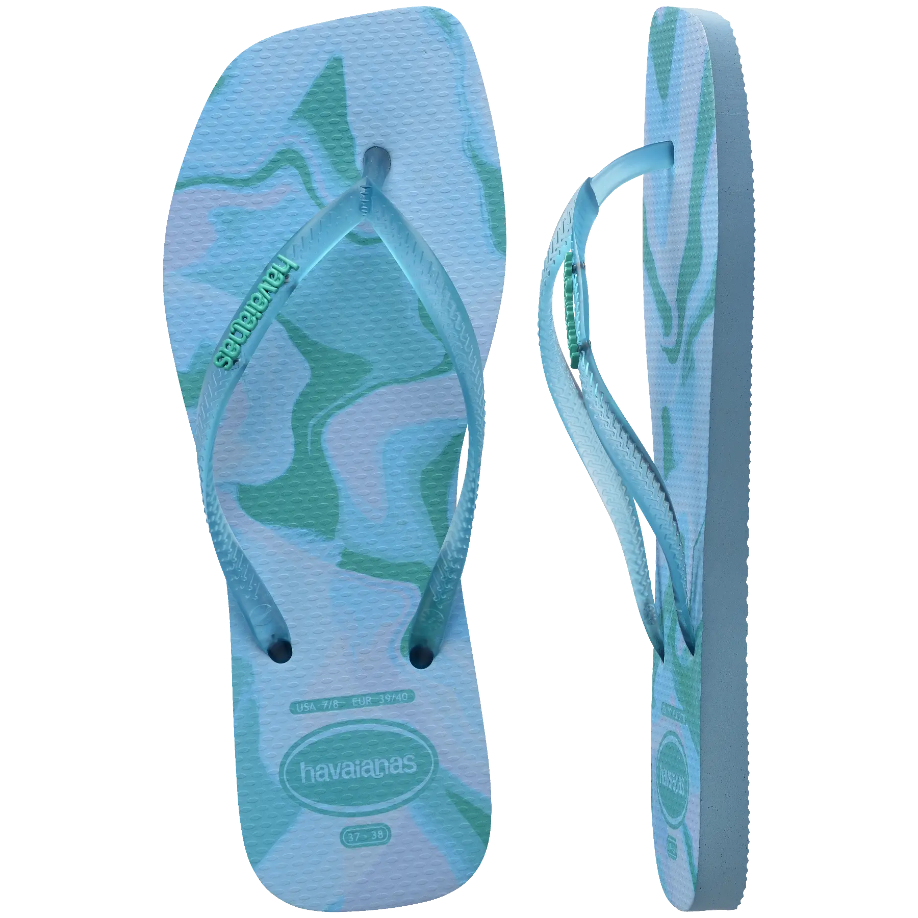 Women's Slim Square Jelly Flip Flops - Image 3